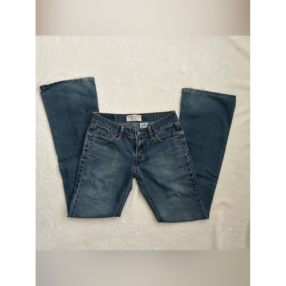 Y2K Levi's Flare Sretch Low Rise Bootcut Dark Wash Jeans Size 3